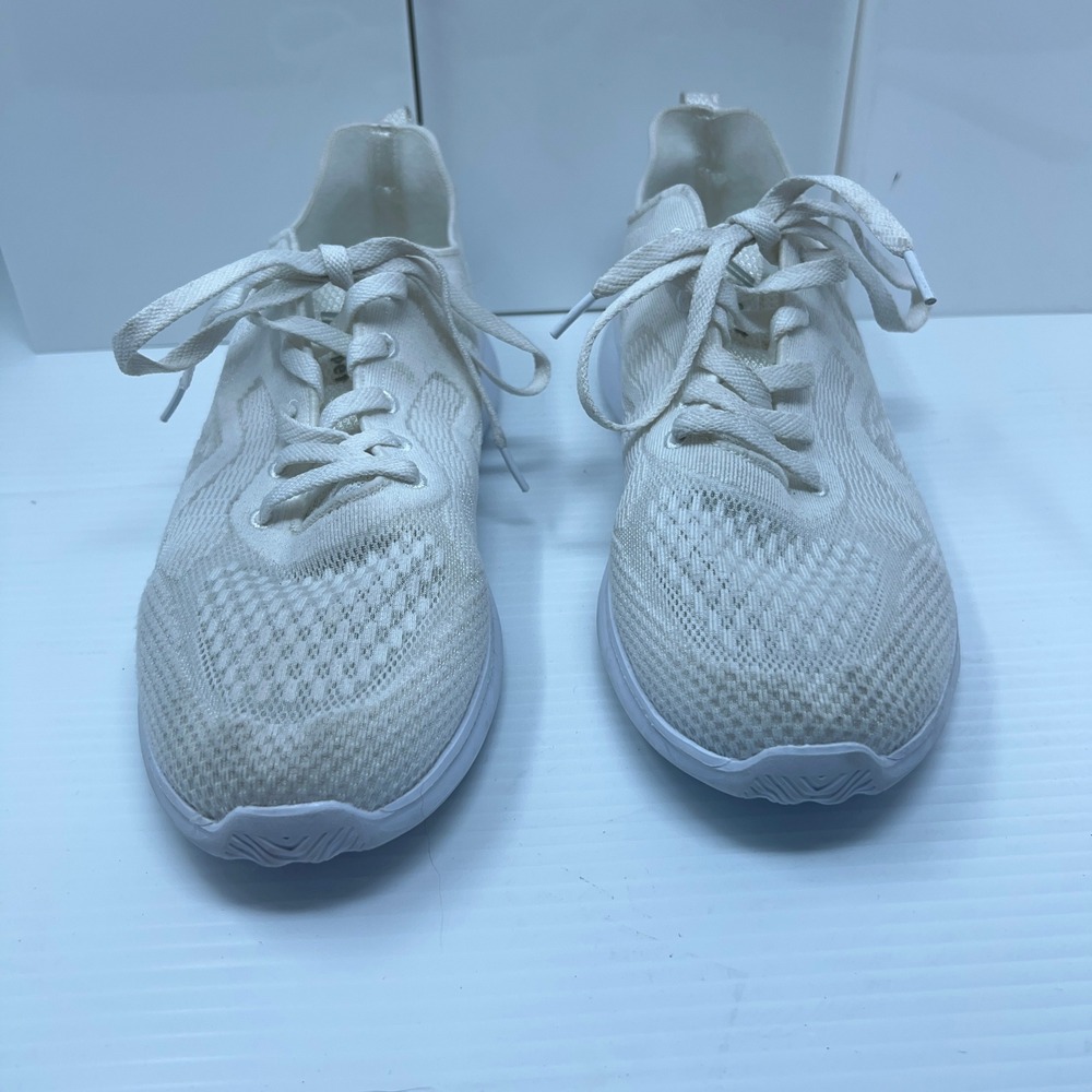 Propet Womens 10 W(D) White Tour Knit WAT112M Walking Shoes